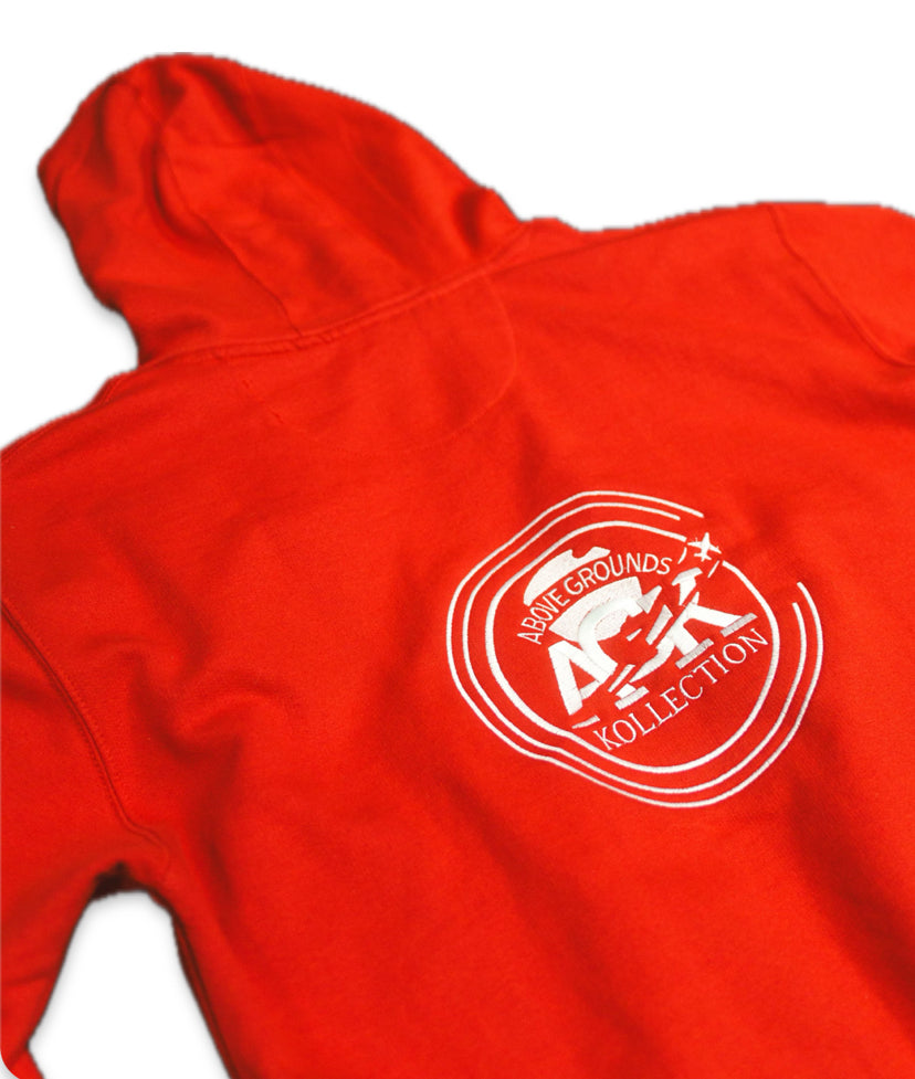 ABOVE GROUNDS INFRA RED HOODIE [RED]